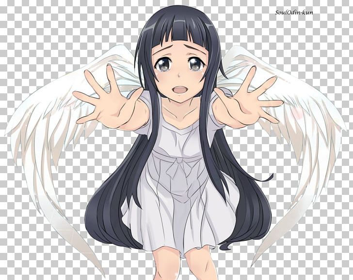 Kirito Sword Art Online Asuna Yui PNG, Clipart, Angel, Arm, Art, Black, Black Hair Free PNG Download
