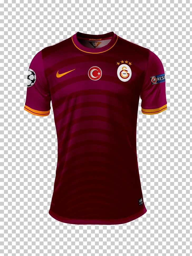 Sports Fan Jersey T-shirt Sleeve Uniform Maroon PNG, Clipart, Active Shirt, Clothing, Fly Emirates, Forma, Galatasaray Free PNG Download