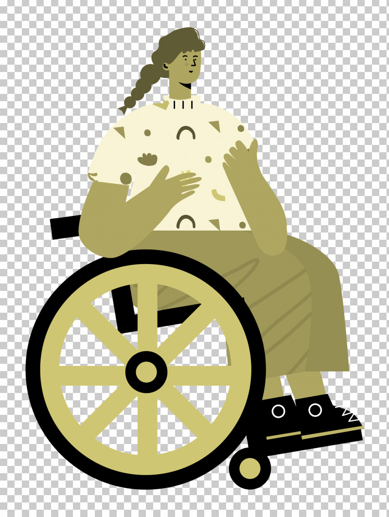 Sitting On Wheelchair Woman Lady PNG, Clipart, Behavior, Human, Lady, Woman, Yellow Free PNG Download