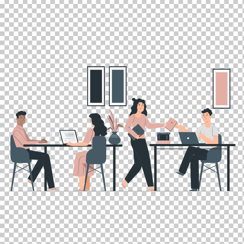 Team Teamwork PNG, Clipart, Angle, Cartoon, Chair, Desk, Enterprise Free PNG Download