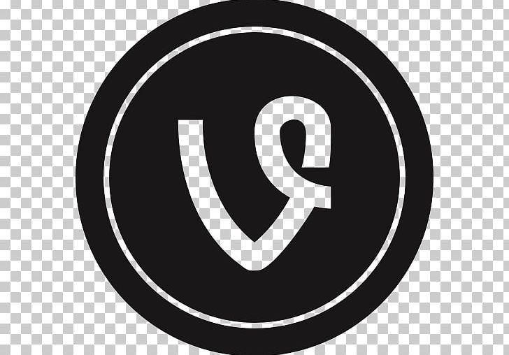 Vine Logo Social Media PNG, Clipart, Black And White, Brand, Circle, Computer Icons, Image File Formats Free PNG Download
