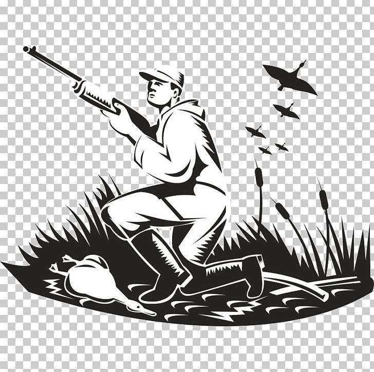 Hunting Drawing PNG, Clipart, Art, Bird, Black, Black And White, Drawing Free PNG Download