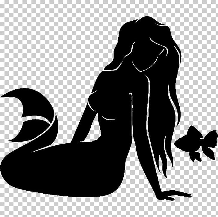 Silhouette Mermaid PNG, Clipart, Animals, Art, Black, Black And White, Drawing Free PNG Download