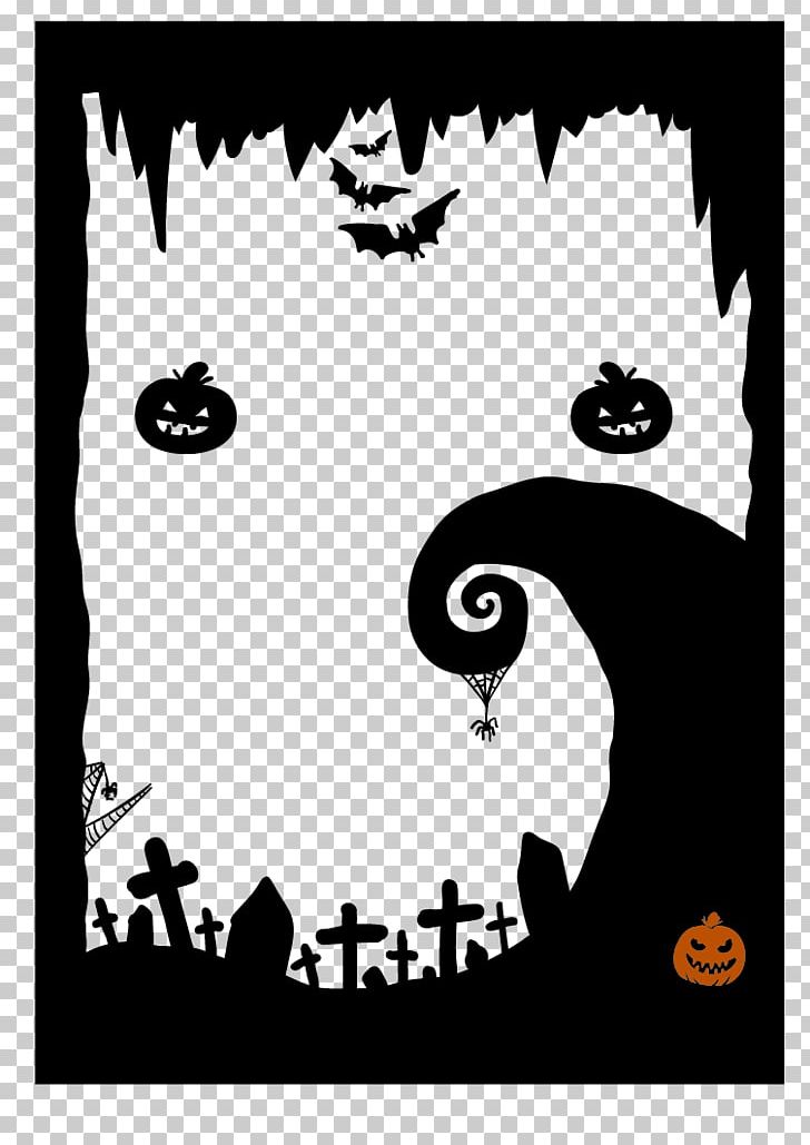 Wedding Invitation Halloween Costume Party Poster PNG, Clipart, Black, Black And White, Border Frame, Design, Film Free PNG Download