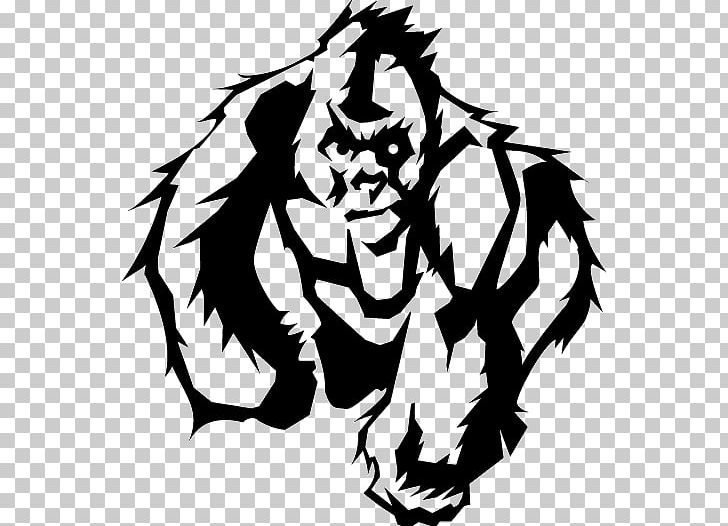 Lemurs Gorilla Logo Art PNG, Clipart, Animals, Black And White, Carnivoran, Demon, Drawing Free PNG Download