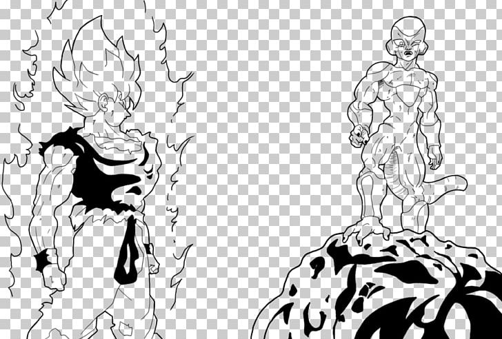 Frieza Goku Uub Drawing Majin Buu PNG, Clipart, Arm, Black, Cartoon, Fashion Illustration, Fictional Character Free PNG Download