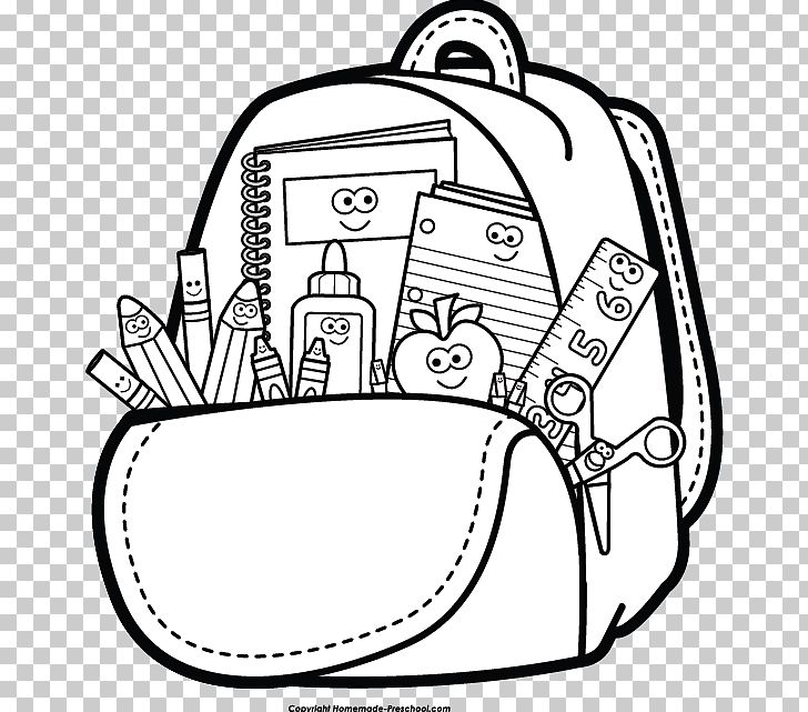 Student School Black And White PNG, Clipart, Art, Artwork, Back Cliparts Shower, Backpack, Coloring Book Free PNG Download