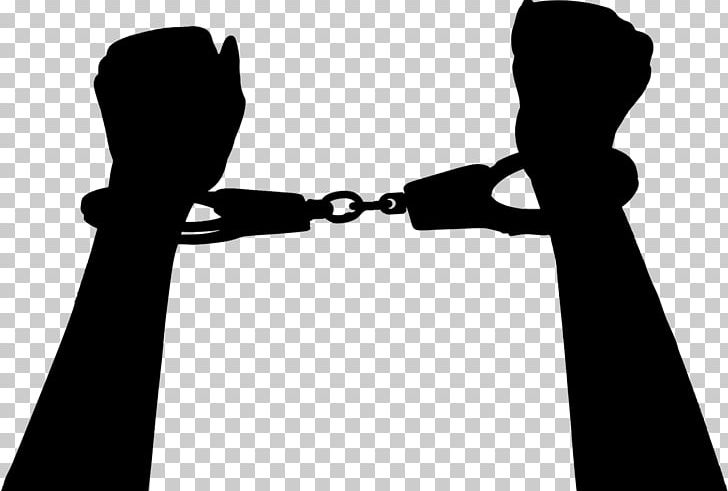Handcuffs Arrest Silhouette PNG, Clipart, Arm, Arrest, Art Crime, Black, Black And White Free PNG Download