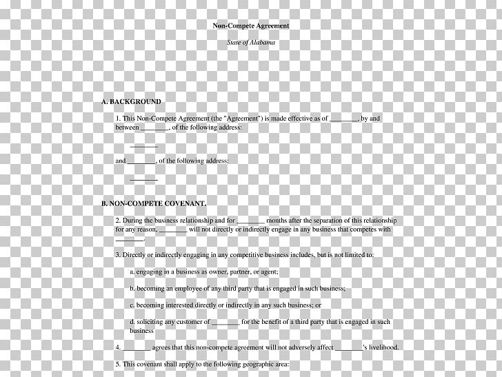 Document Non-compete Clause Competition Template Form PNG, Clipart, Angle, Area, Beding, Brand, Competition Free PNG Download