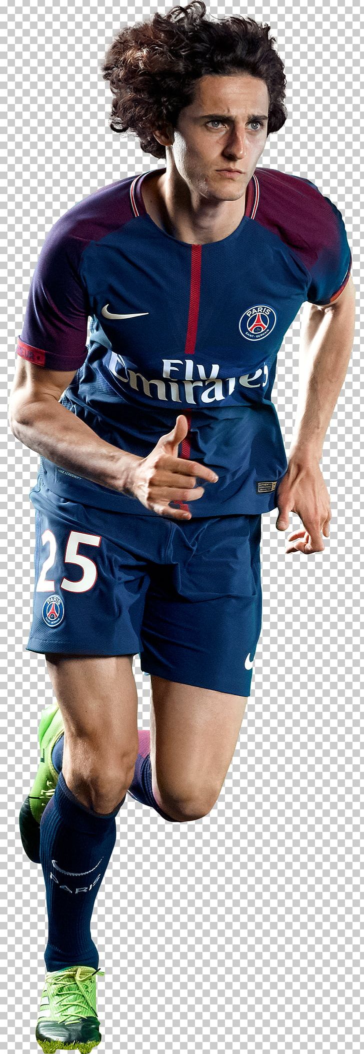 Adrien Rabiot Paris Saint-Germain F.C. 2017–18 UEFA Champions League Rendering PNG, Clipart, Adrien, Electric Blue, Football, Footwear, Jersey Free PNG Download