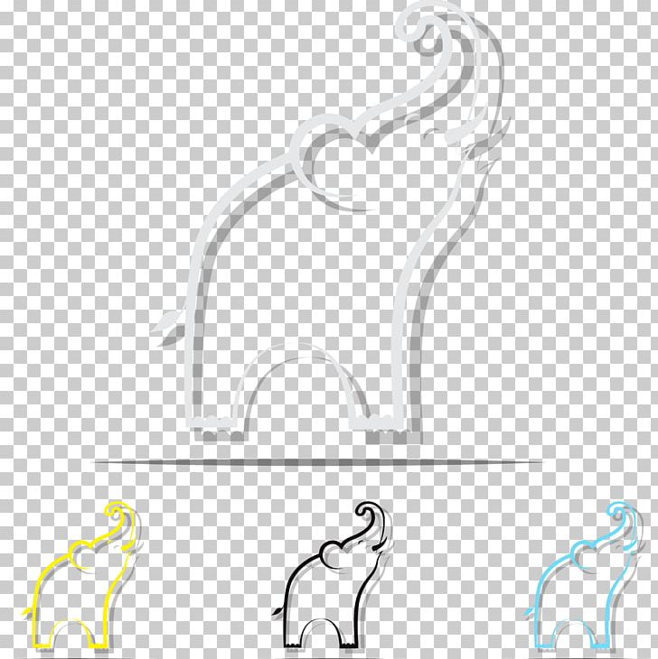 Graphic Design Elephant PNG, Clipart, Angle, Animal, Animals, Area, Black And White Free PNG Download