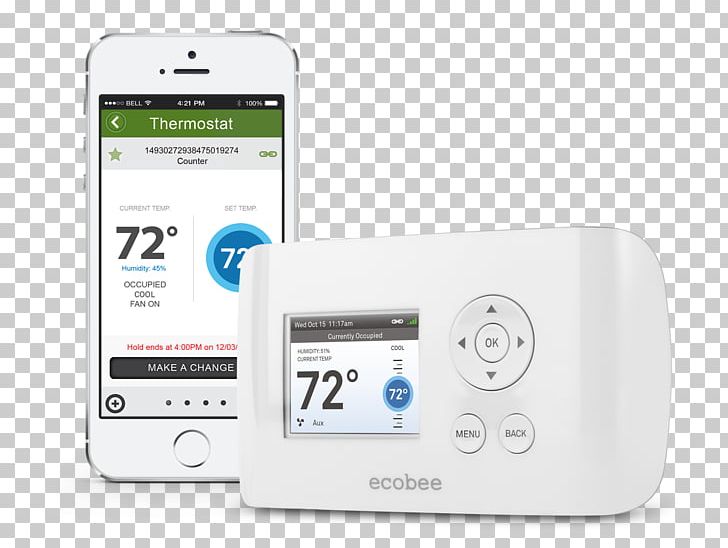 Smart Thermostat Ecobee Ecobee3 Ecobee Smart Si Wi-Fi PNG, Clipart, Diagram, Ecobee Ecobee3, Electrical Switches, Electronic Device, Electronics Free PNG Download