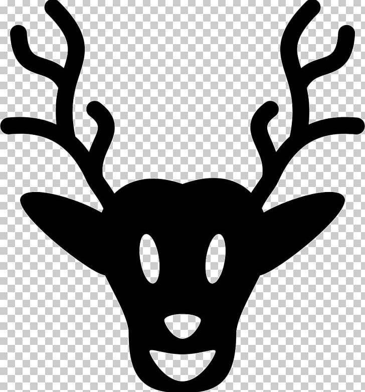 Deer Santa Claus Christmas PNG, Clipart, Animals, Antler, Artwork, Black And White, Christmas Free PNG Download