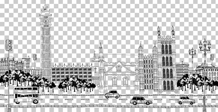 Drawing Architecture Illustration PNG, Clipart, Black And White, Building, City, City Landscape, City Silhouette Free PNG Download