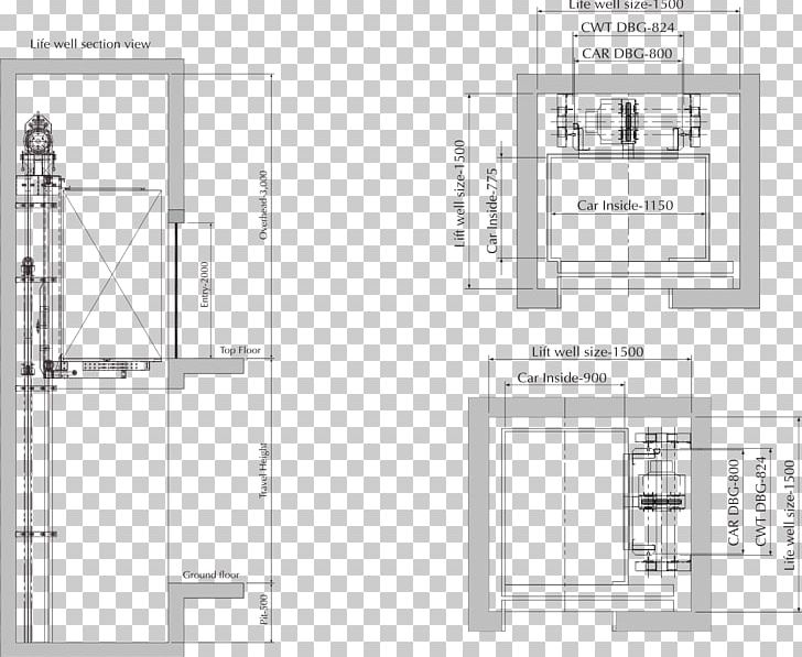 Elevator Floor Plan Home Lift Stairs PNG, Clipart, Angle, Architecture, Area, Black And White, Company Free PNG Download
