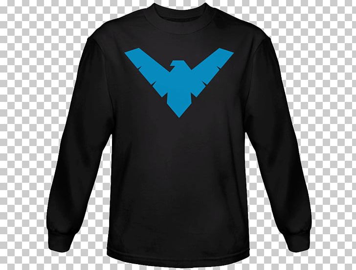 Long-sleeved T-shirt Nightwing Hoodie PNG, Clipart, Active Shirt, Batman, Blue, Brand, Chimichanga Free PNG Download