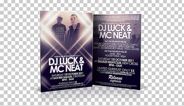 Graphic Design Flyer Brand Promotion PNG, Clipart, Advertising, Behance, Brand, Dj Flyer, Dj Luck Mc Neat Free PNG Download