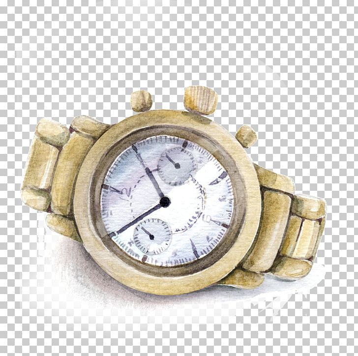 Watch Watercolor Painting PNG, Clipart, Clock, Designer, Electronics, Hand, Hand Drawn Free PNG Download