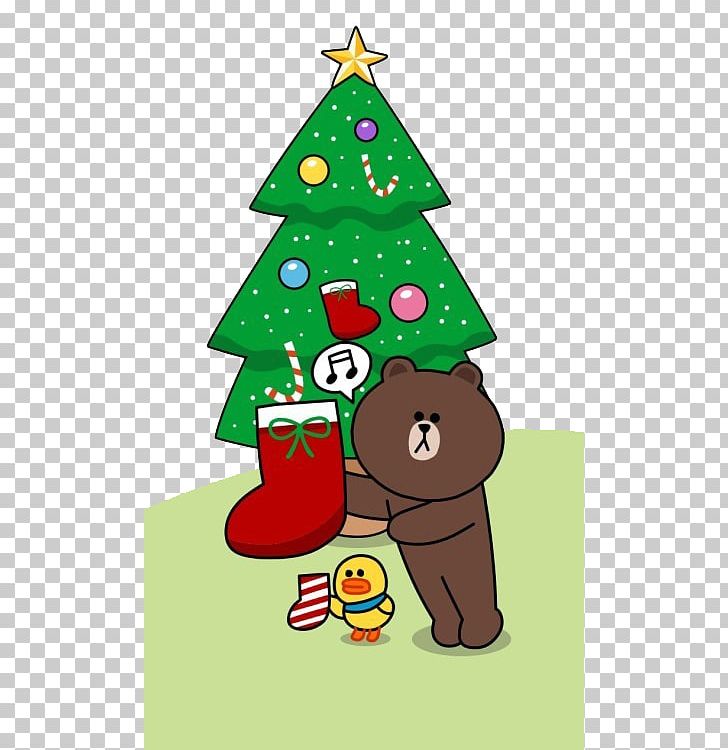 Christmas Tree Bear Desktop LINE PNG, Clipart, Art, Christmas Decoration, Christmas Frame, Christmas Lights, Christmas Tree Free PNG Download