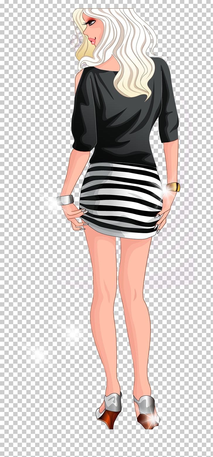 Black And White Drawing PNG, Clipart, Black, Business Woman, Canities, Cartoon, Clothing Free PNG Download