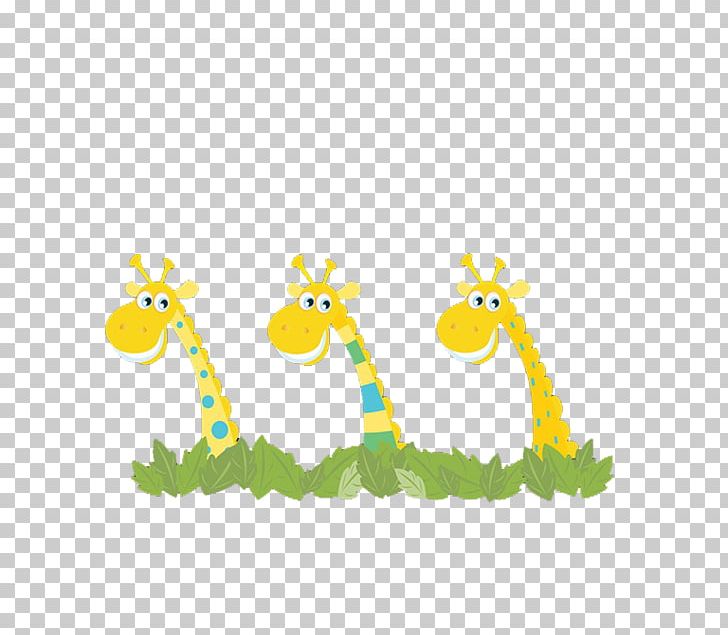 Northern Giraffe Cartoon Illustration PNG, Clipart, 3d Three Dimensional Flower, Animal, Animals, Border, Cartoon Free PNG Download