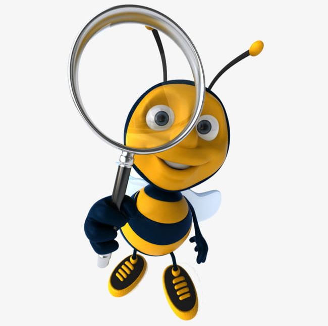 Magnifying Glass Bees PNG, Clipart, Animal, Bee, Bees Clipart, Cartoon, Characters Free PNG Download
