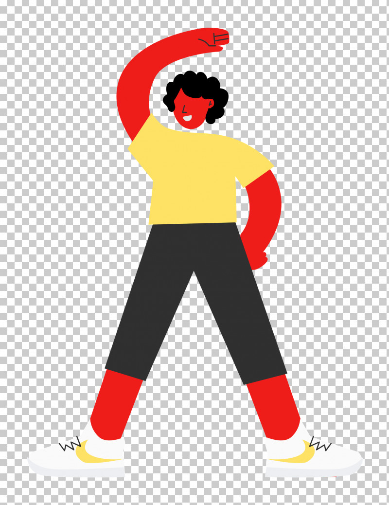 Stretching Sports PNG, Clipart, Cartoon, Character, Clothing, Meter, Shoe Free PNG Download