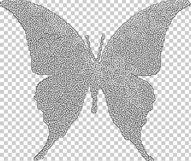 Butterfly Insect Maze Moth Puzzle PNG, Clipart, Animal, Arthropod, Black And White, Bombycidae, Brush Footed Butterfly Free PNG Download
