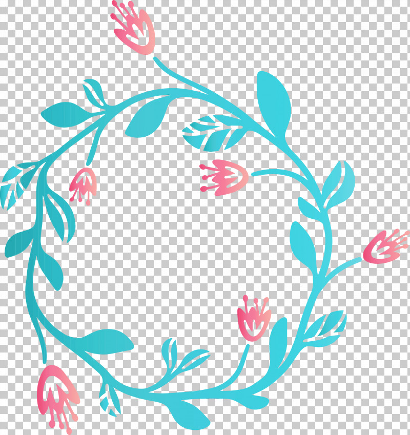 Turquoise Aqua Teal Circle Branch PNG, Clipart, Aqua, Branch, Circle, Floral Frame, Flower Frame Free PNG Download