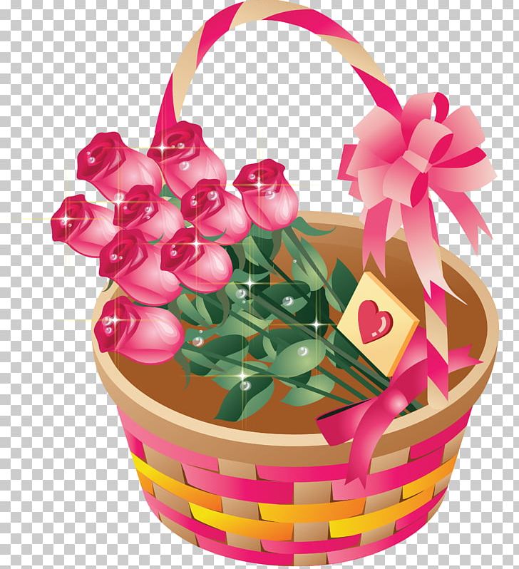 Desktop Garden Roses Flower Bouquet Pink PNG, Clipart, Basket, Blume, Desktop Wallpaper, Display Resolution, Easter Basket Free PNG Download