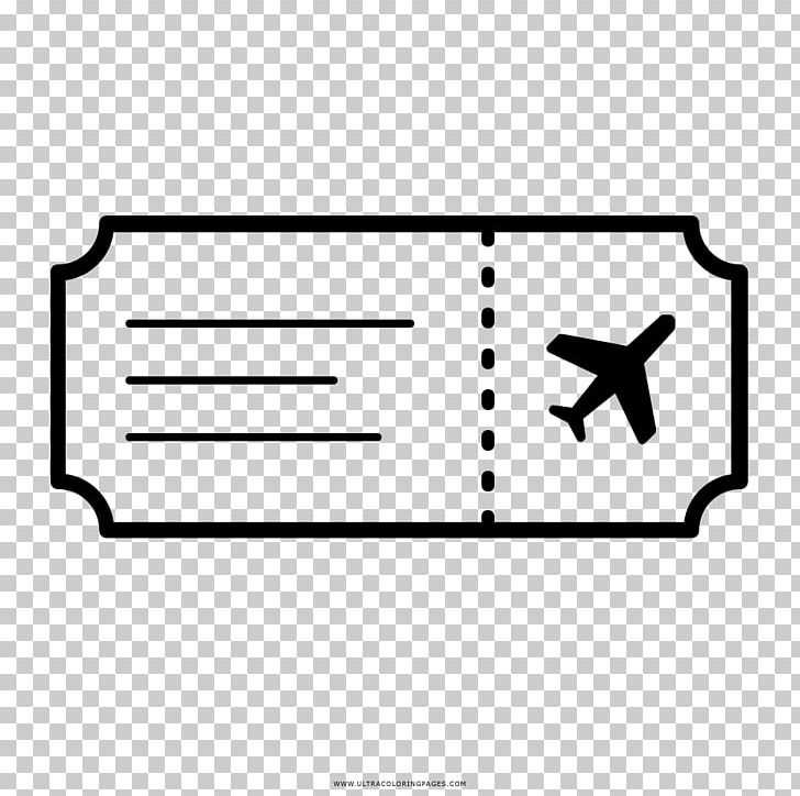 Coloring Book Airline Ticket PNG, Clipart, Airline Ticket, Airline Tickets, Angle, Area, Black Free PNG Download