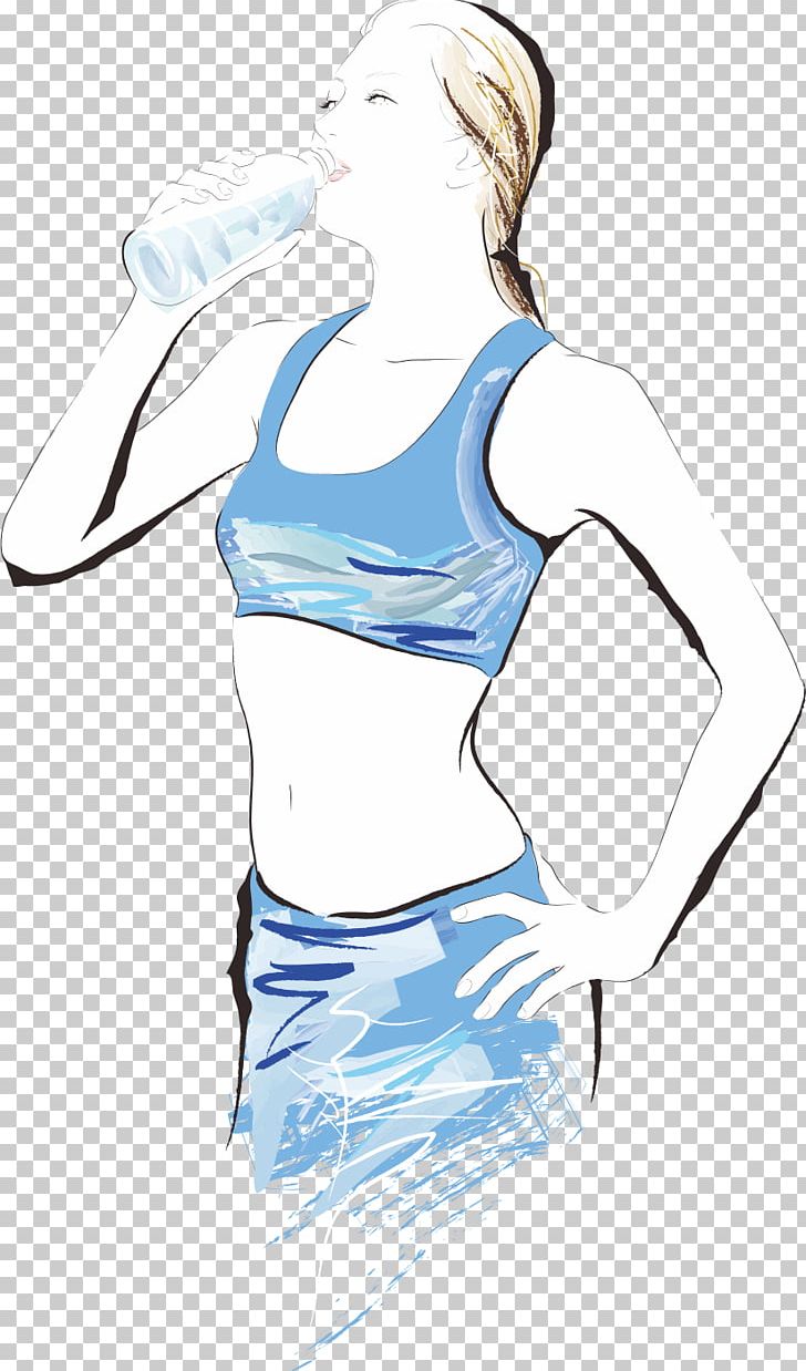 Drinking Illustration PNG, Clipart, Abdomen, Active Undergarment, Arm, Blue, Cartoon Free PNG Download