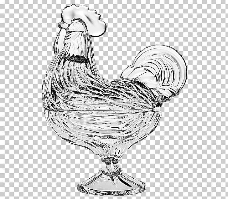 Rooster Bohemia Lead Glass Chicken PNG, Clipart, Beak, Bird, Black And White, Bleikristall, Bohemia Free PNG Download