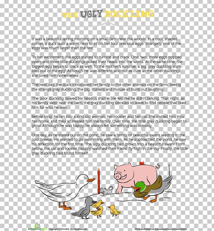 The Ugly Duckling The Boy Who Cried Wolf Fairy Tale Reading Comprehension PNG, Clipart, Area, Boy Who Cried Wolf, Diagram, Education, Fable Free PNG Download