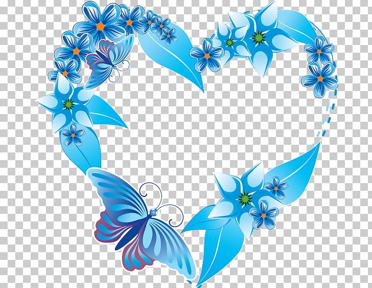 Heart Blue Flower PNG, Clipart, Aqua, Blue, Blue Flower, Clip Art, Desktop Wallpaper Free PNG Download
