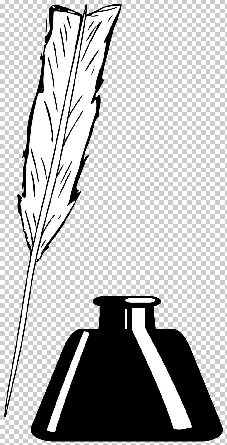 Inkwell Quill Open PNG, Clipart, Artwork, Black, Black And White, Branch, Drawing Free PNG Download
