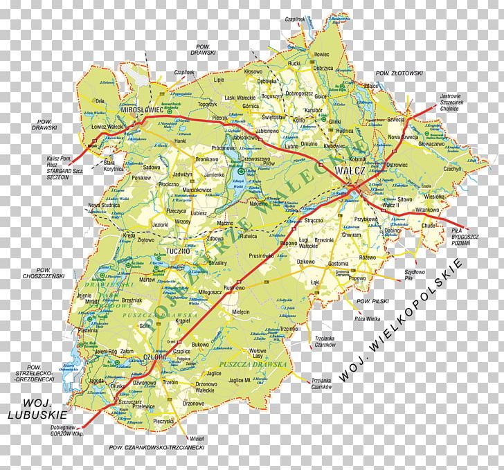 Gmina Wałcz Człopa Choszczno County Gmina Mirosławiec PNG, Clipart, Altkarte, Area, Atlas, Ecoregion, Elevation Free PNG Download