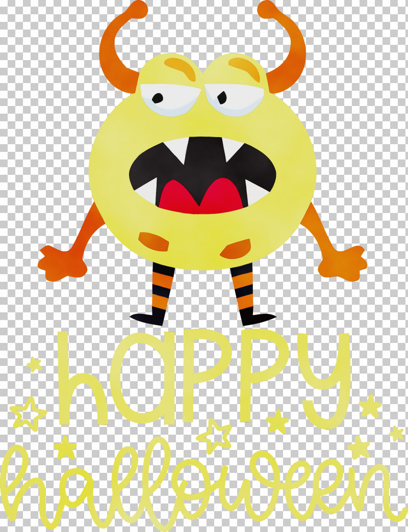 Cartoon Yellow Line Meter Happiness PNG, Clipart, Biology, Cartoon, Geometry, Happiness, Happy Halloween Free PNG Download