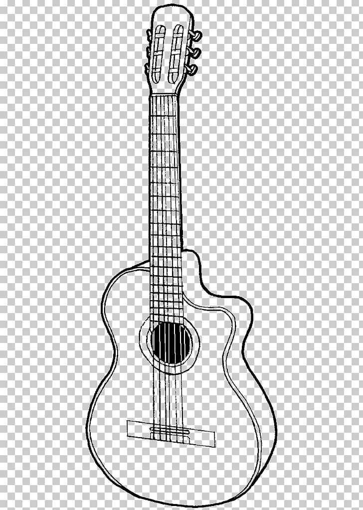 acoustic guitar line art