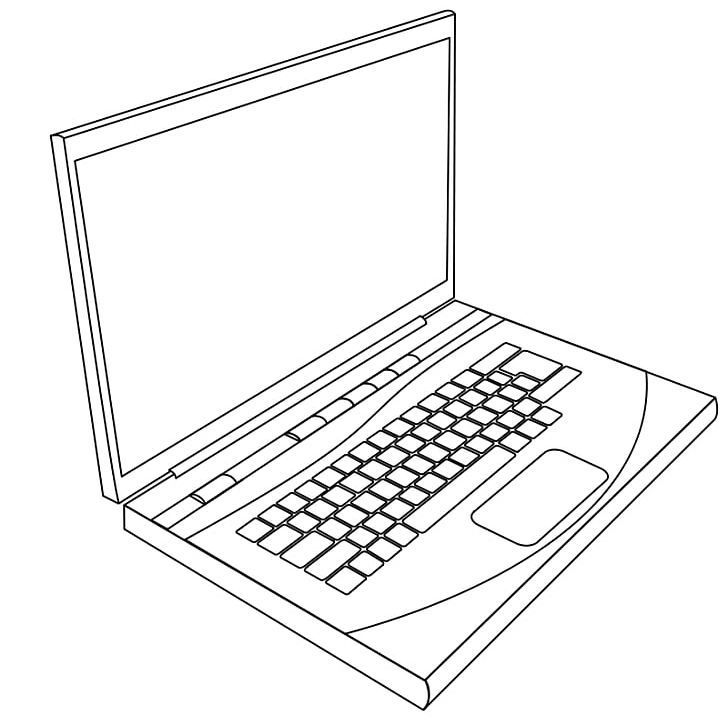 Laptop Line Art PNG, Clipart, Angle, Black And White, Computer, Download, Drawing Free PNG Download