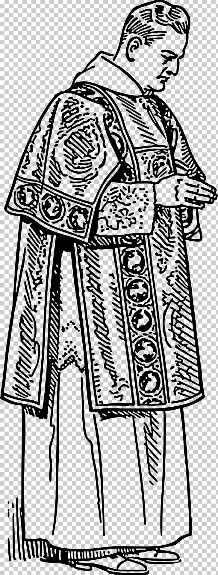 Dalmatic Deacon Vestment Stole Catholic Church PNG, Clipart, Art, Bishop, Black And White, Catholic, Chasuble Free PNG Download