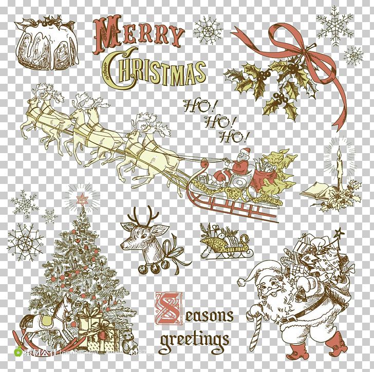 Rudolph Santa Claus Christmas Card PNG, Clipart, Branch, Christmas, Christmas Decoration, Decor, Deer Free PNG Download
