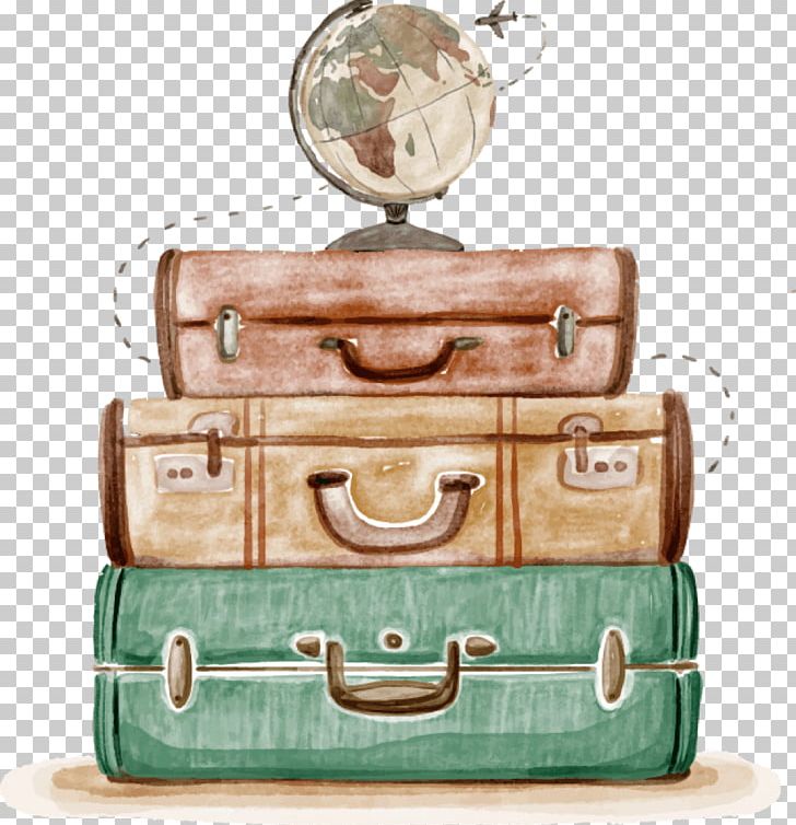 Suitcase Baggage Travel Watercolor Painting Drawing PNG, Clipart, Art, Bag, Baggage, Clothing, Computer Icons Free PNG Download