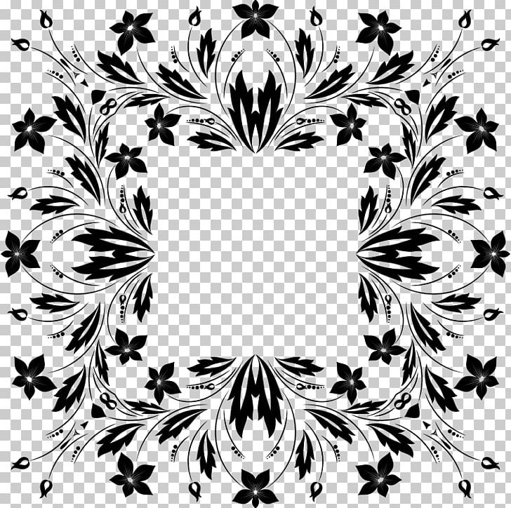 Flower Floral Design PNG, Clipart, Black, Black And White, Branch, Circle, Computer Icons Free PNG Download