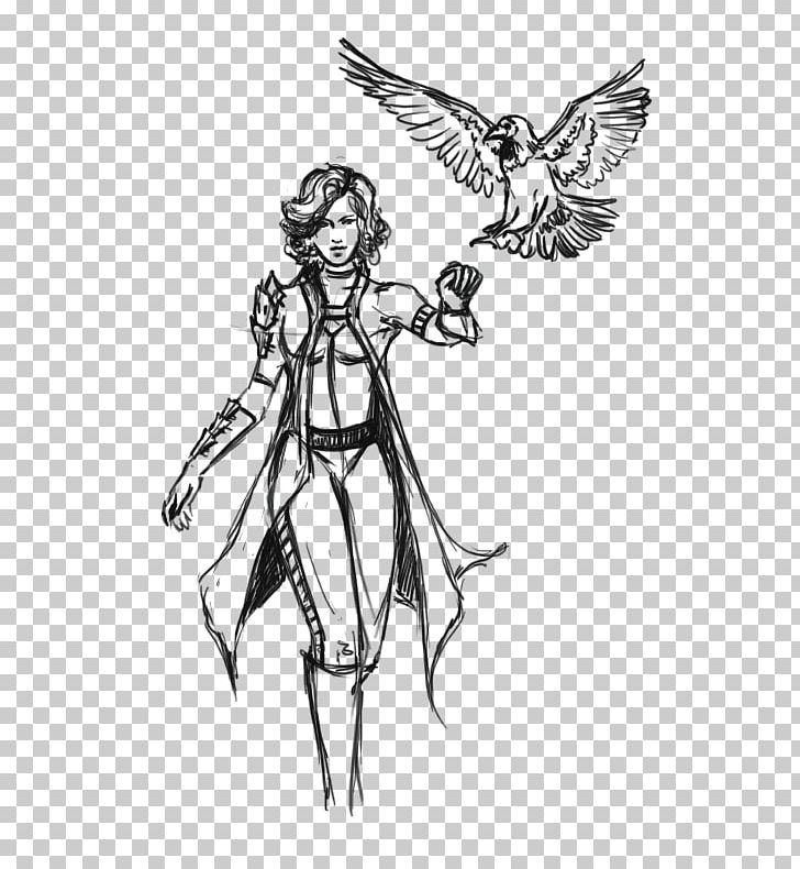 Line Art Visual Arts Sketch PNG, Clipart, Angel, Art, Artwork, Bird, Black And White Free PNG Download