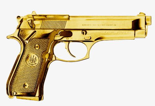 Golden Pistol Guns PNG, Clipart, Arms, Download, Firearms, Free, Golden Clipart Free PNG Download