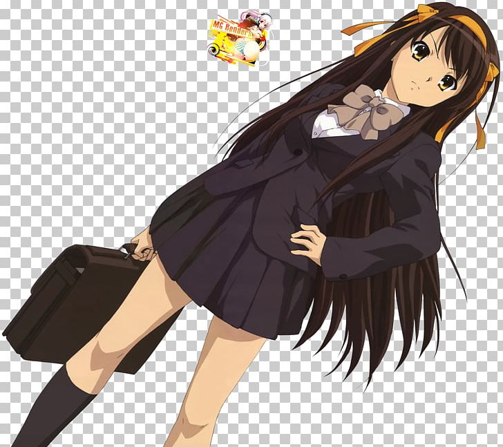 Yuki Nagato Haruhi Suzumiya Anime Film PNG, Clipart, Black Hair, Brown Hair, Cartoon, Chica, Costume Design Free PNG Download