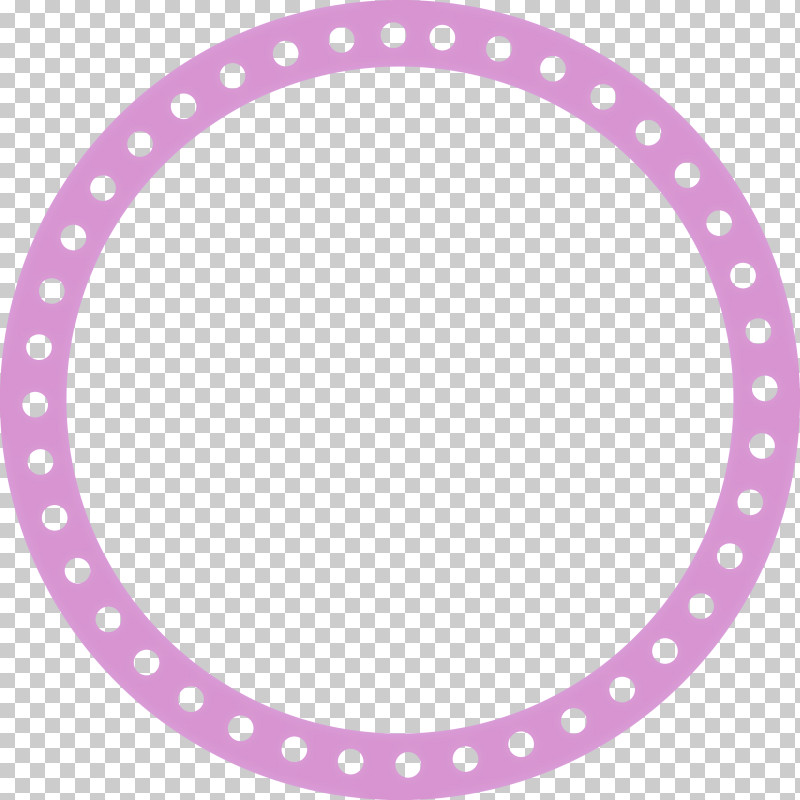 pink polka dot circle border