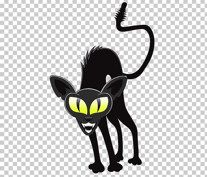 Black Cat Kitten Halloween PNG, Clipart, Animals, Big Cats, Black, Carnivoran, Cartoon Free PNG Download