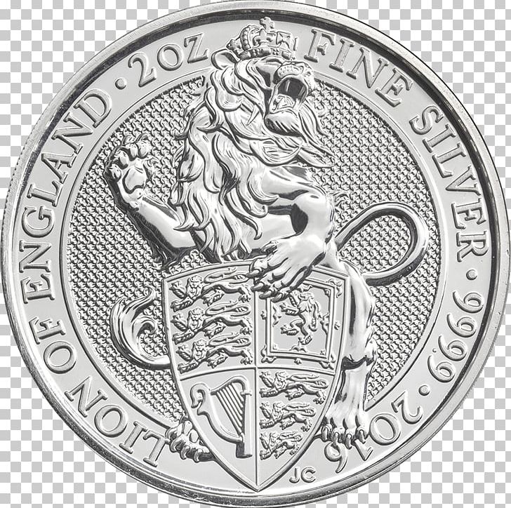 Royal Mint Britannia Bullion Coin Silver Coin The Queen's Beasts PNG, Clipart, Beast, Black And White, Britannia, Britannia Silver, Bullion Free PNG Download
